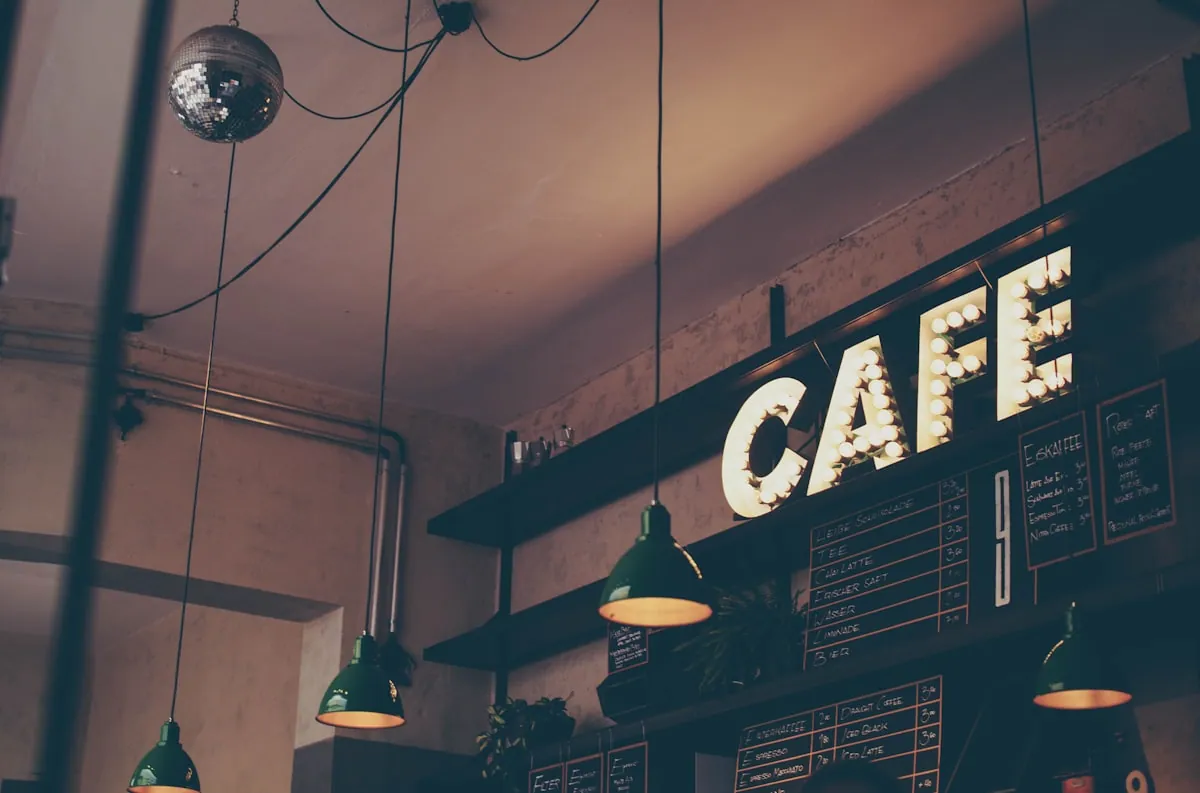 Warm neighbourhood coffee shop