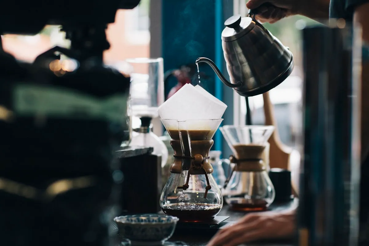 Freshly roasted coffee beans
